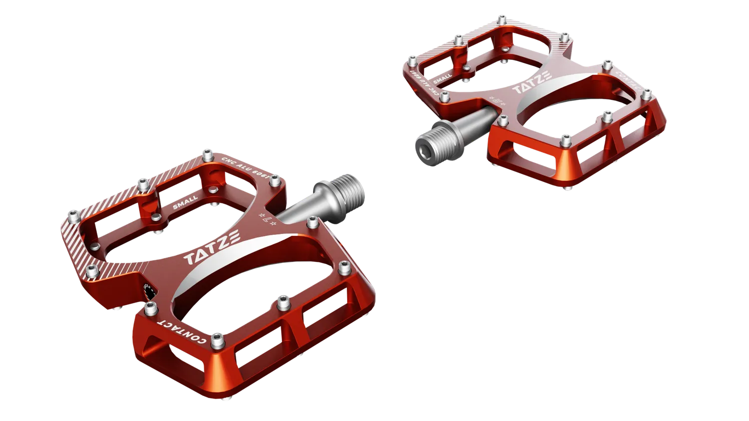 TATZE CONTACT CNC Small flatpedaler sort – lille 298 g