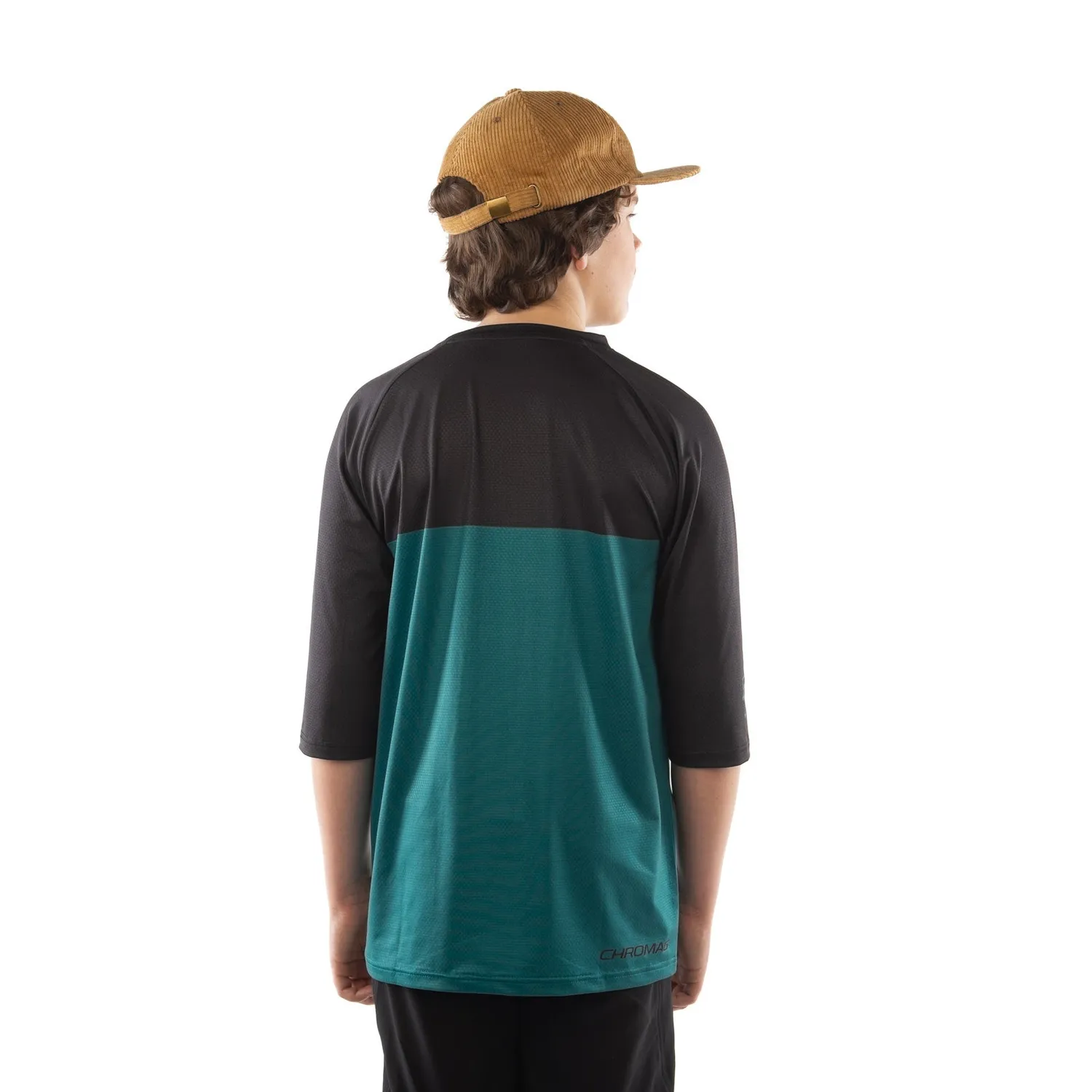 Chromag Mission børnejersey sort/teal 3/4