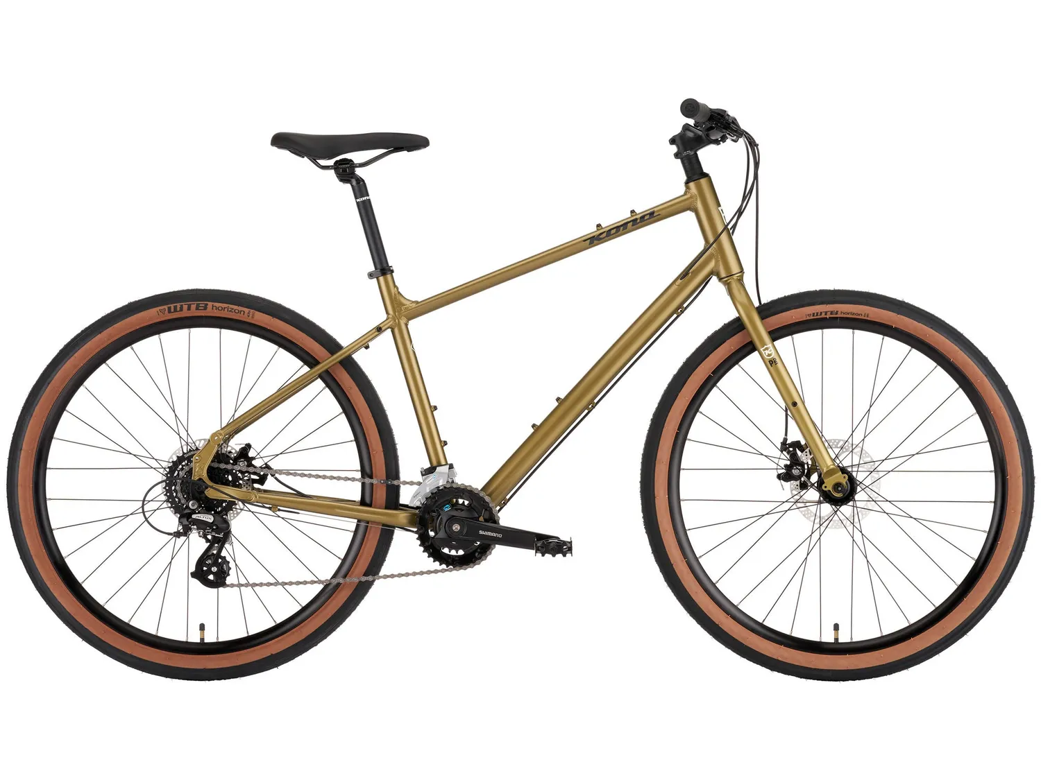 Kona Dew Pendlercykel oliven bredt gearområde