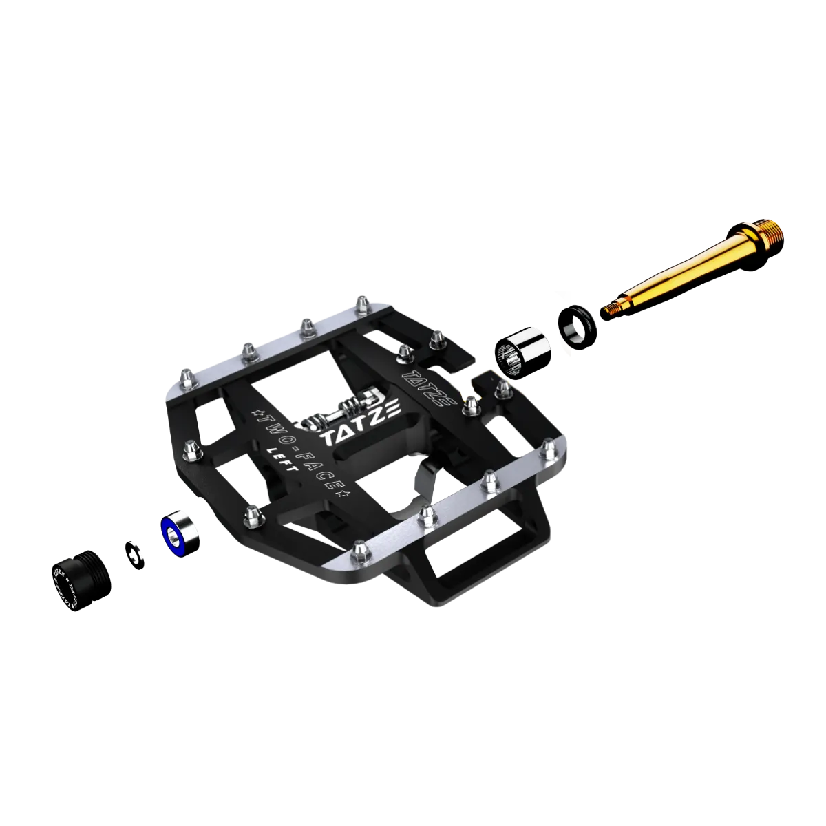 TATZE TWO-FACE TI kombipedal titanium 387 g