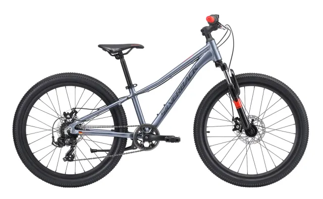 Silverback Spyke 24D Gen4 børnecykel grå/rød 7 gear