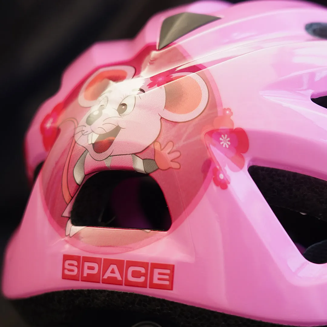 Silverback Space Sally Girls cykelhjelm mat pink let