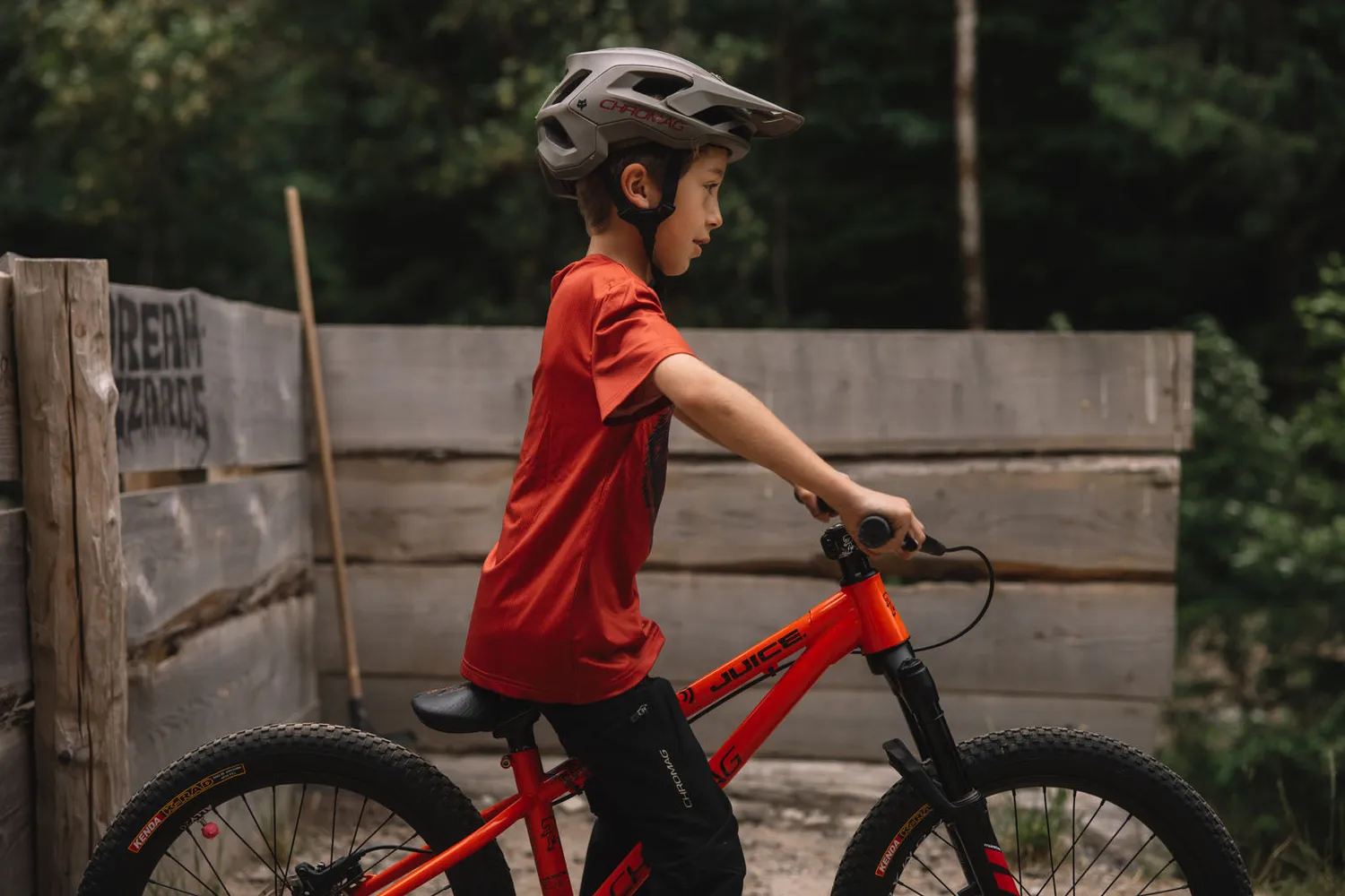 Chromag Method børne cykeltrøje Burnt Red
