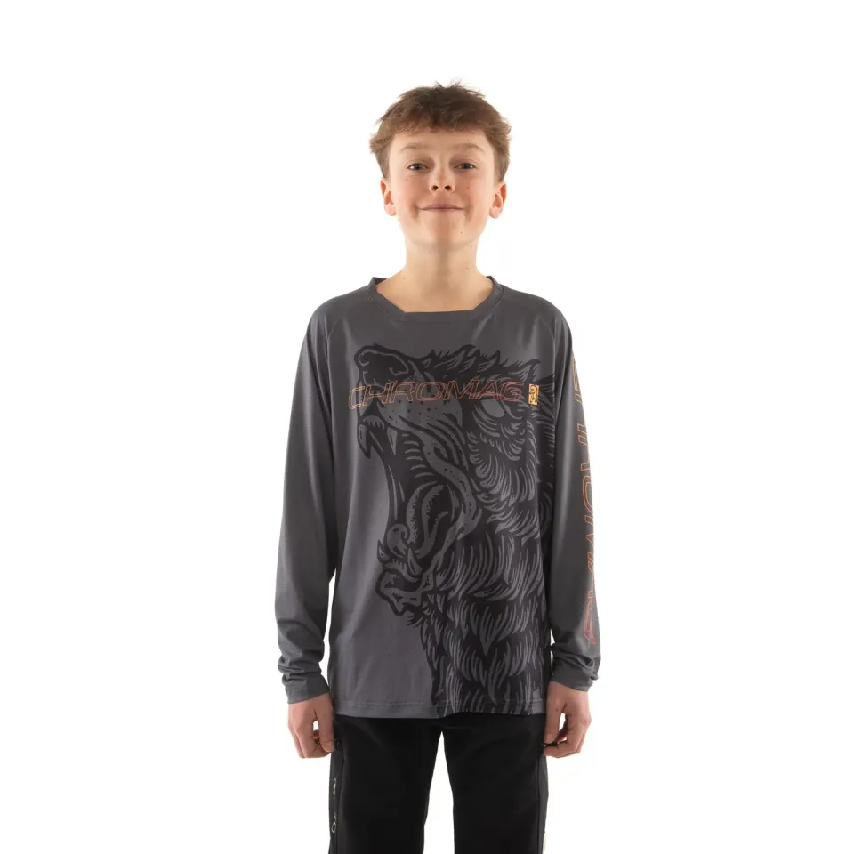 Chromag Dominion børnejersey Creature Grey M 8 år