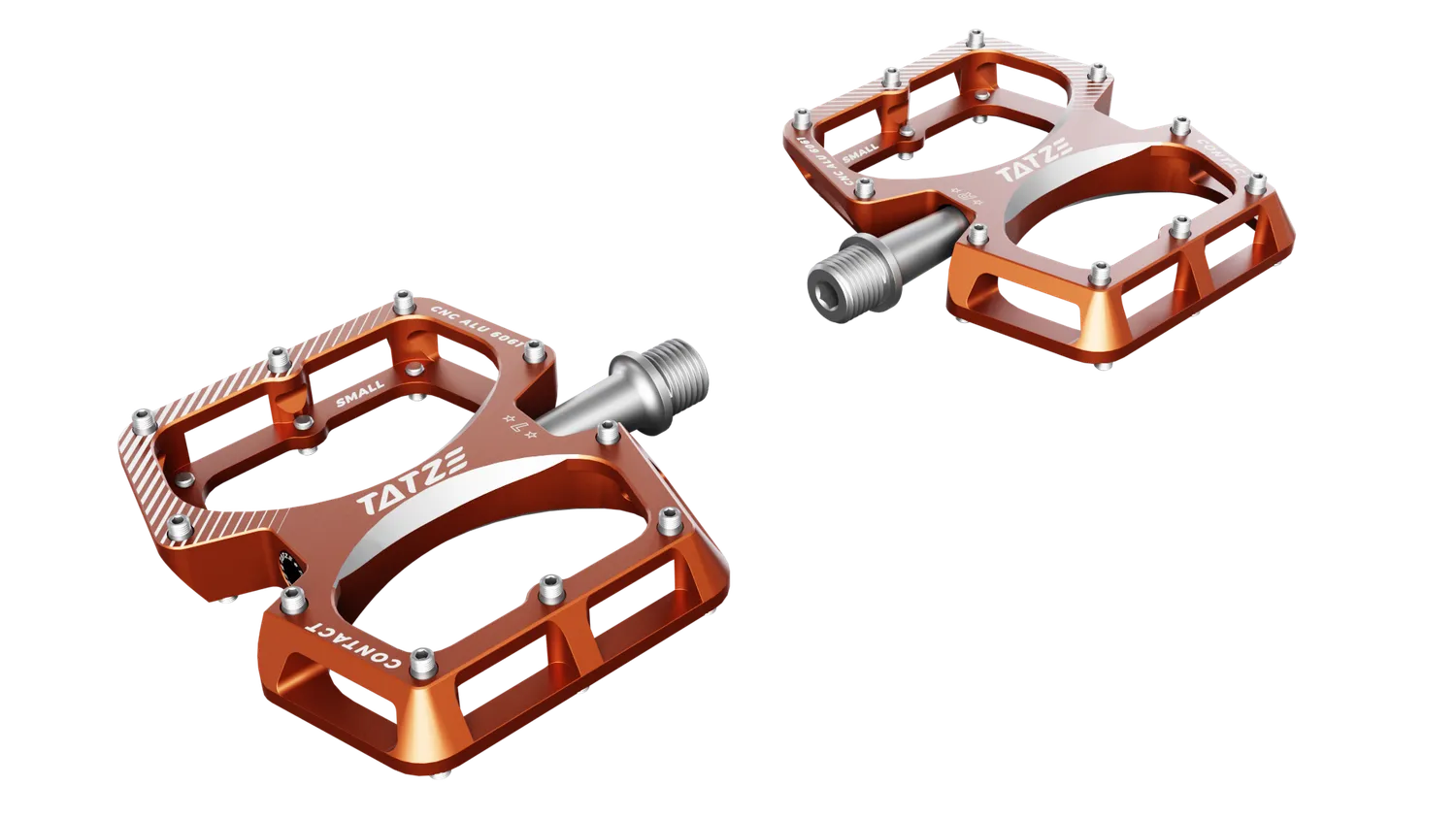 TATZE CONTACT CNC Small flatpedaler sort – lille 298 g