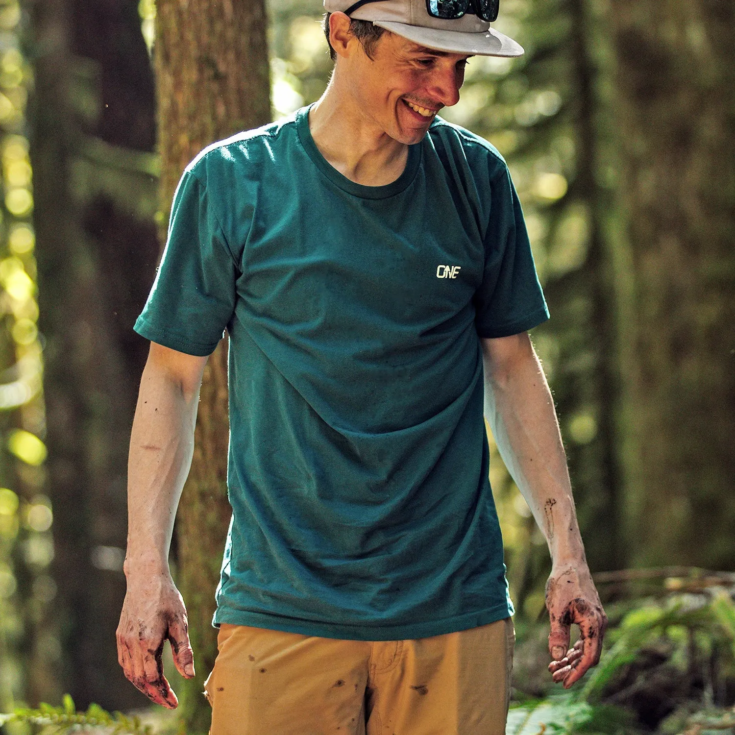 OneUp Mini Logo T-shirt jade bomuld