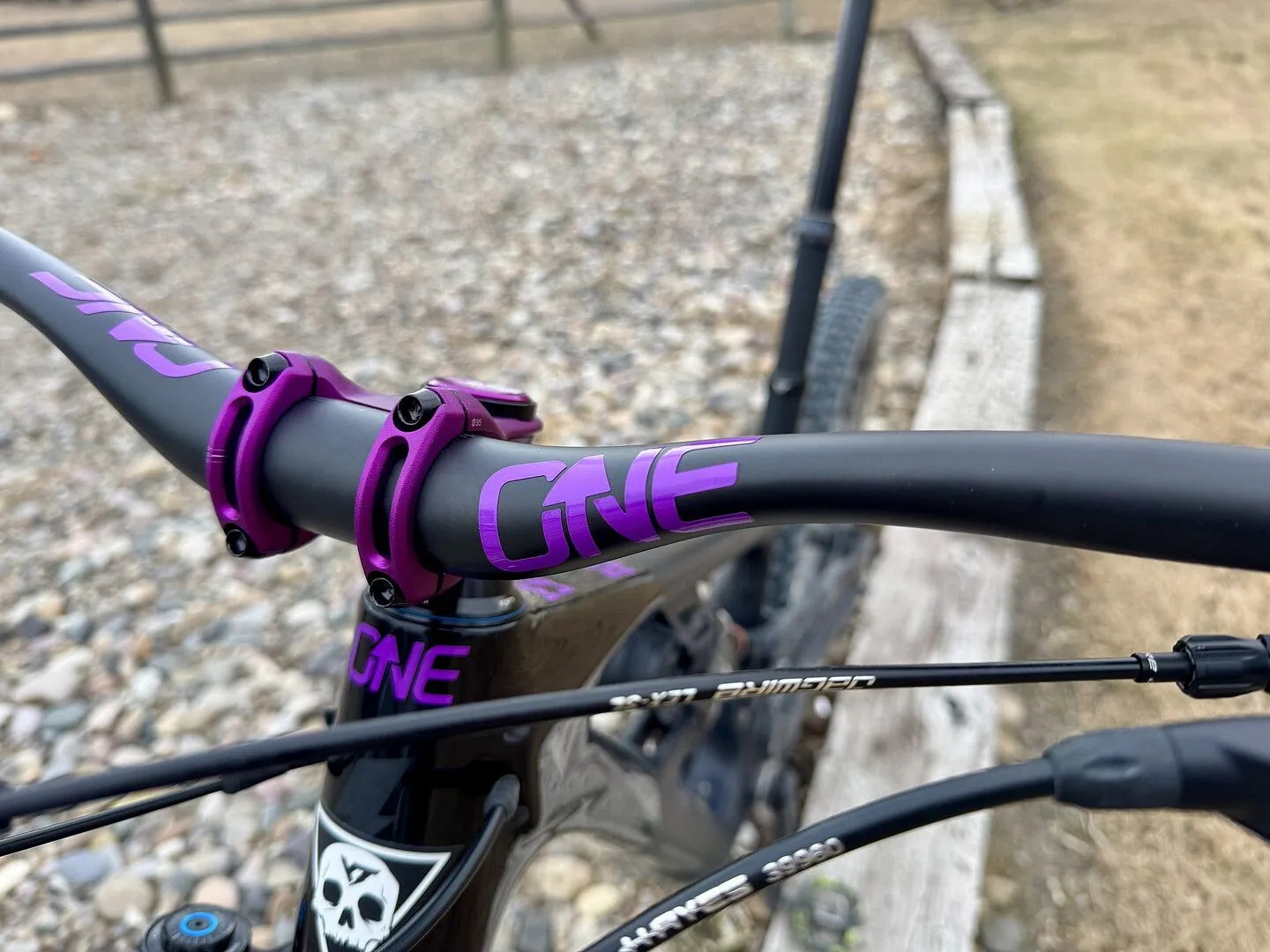OneUp Carbon styr decals sæt lilla