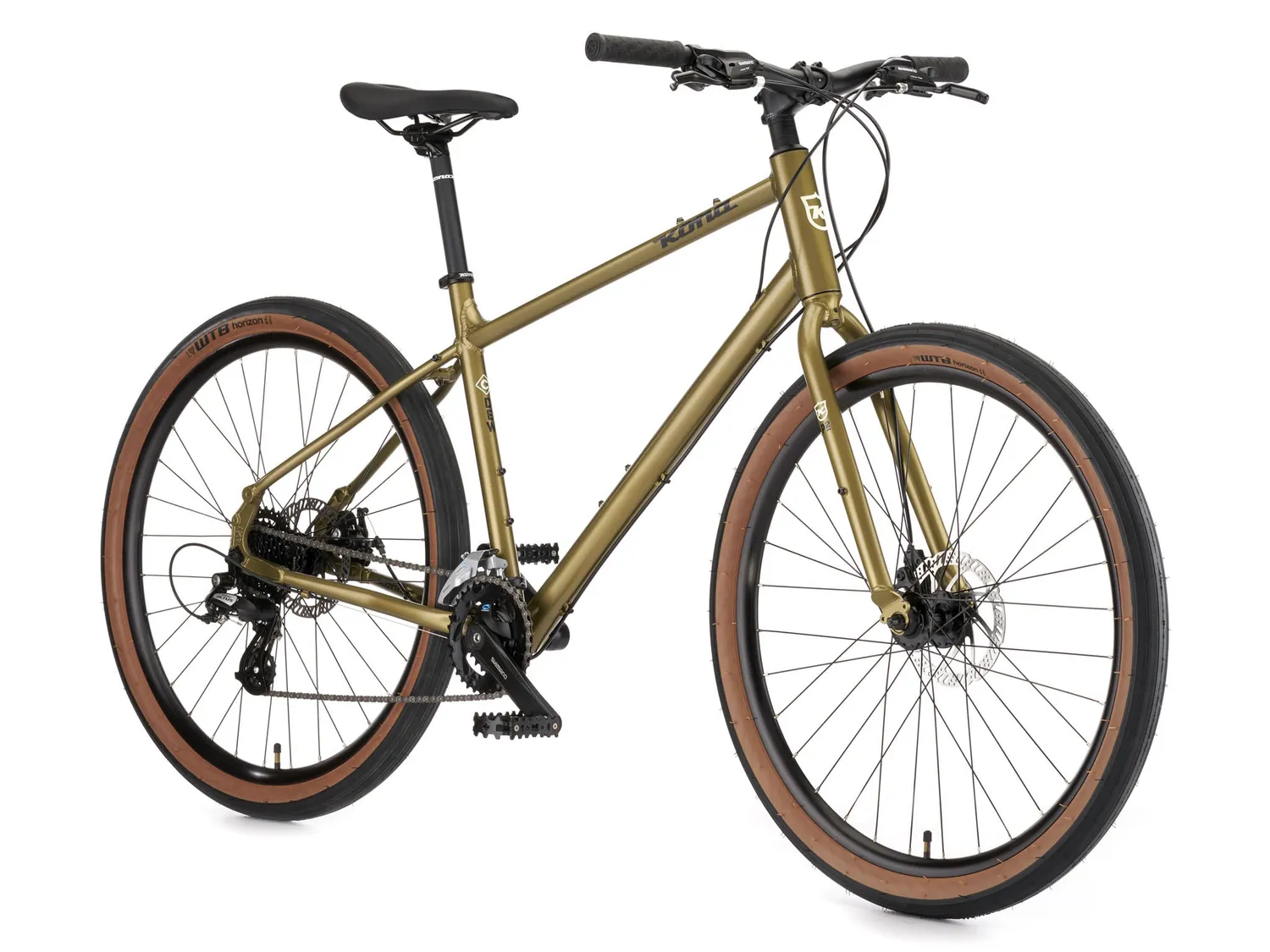 Kona Dew Pendlercykel oliven bredt gearområde