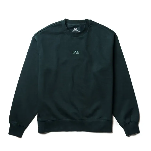 OneUp Embroidered Logo Crewneck sweatshirt grøn
