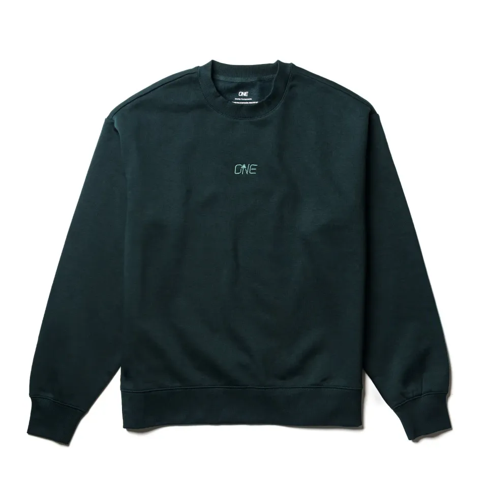 OneUp Embroidered Logo Crewneck sweatshirt grøn