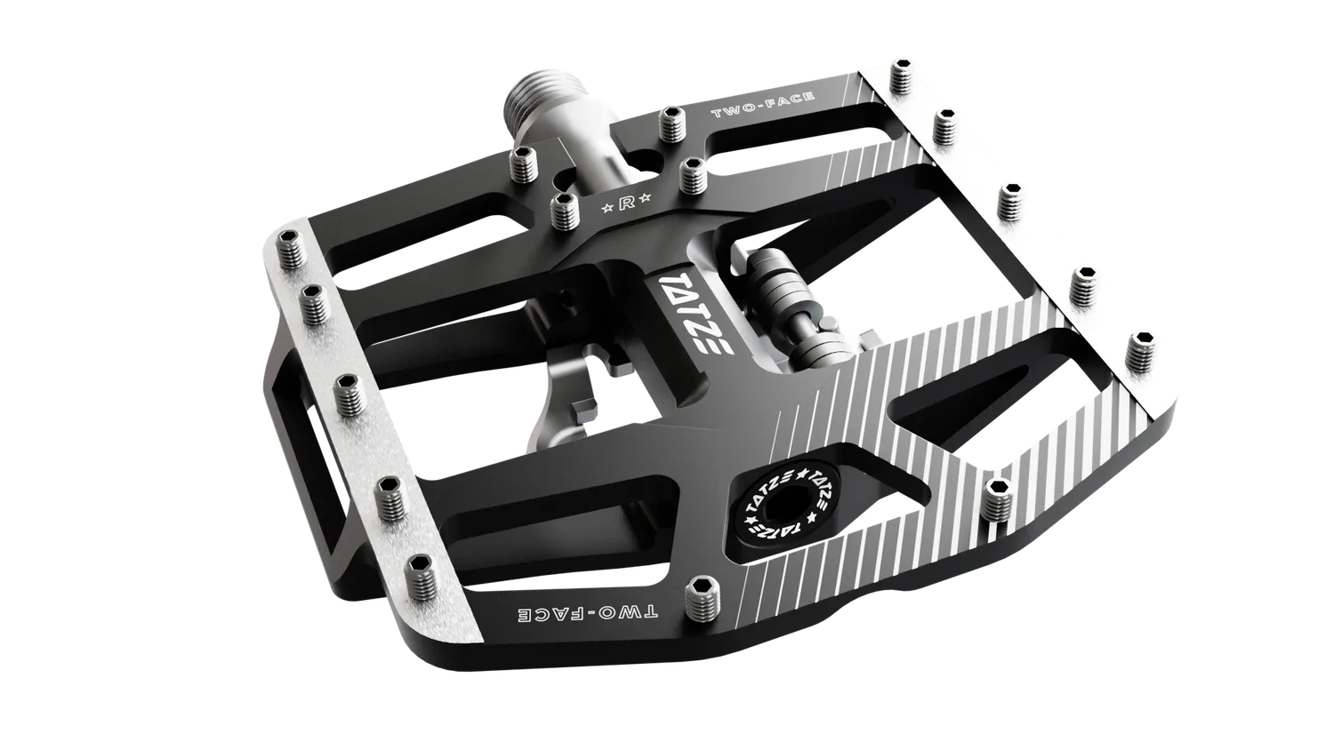 TATZE TWO-FACE 2 kombipedal sort SPD 16 PINs