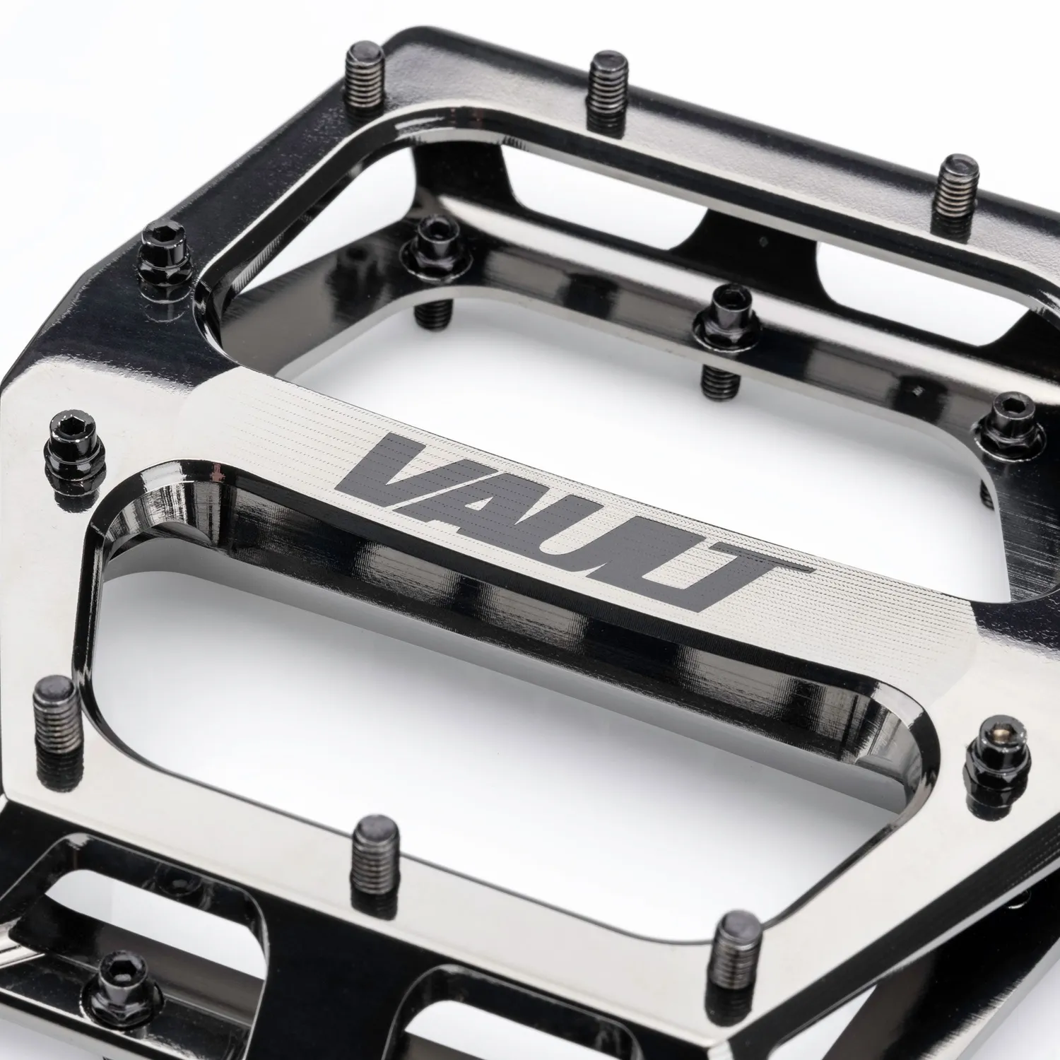 DMR Vault Black Chrome platformpedal concave alu