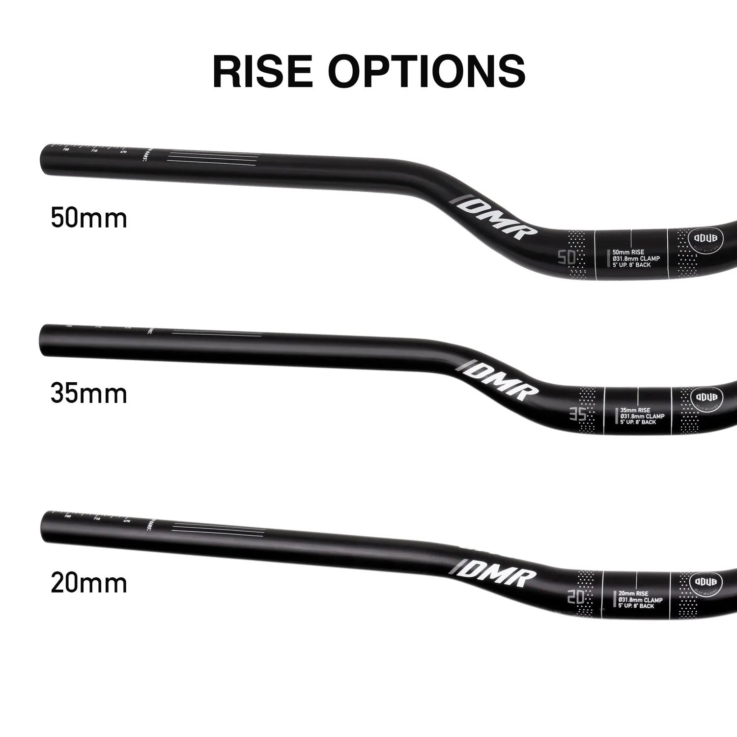 DMR Odub styr 31,8mm 50mm alu 780mm sort