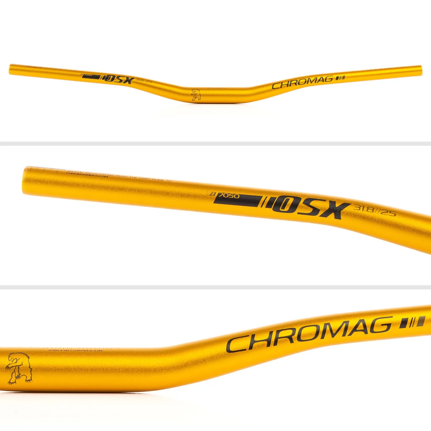 Chromag OSX styr 31,8 mm sort 25 mm alu