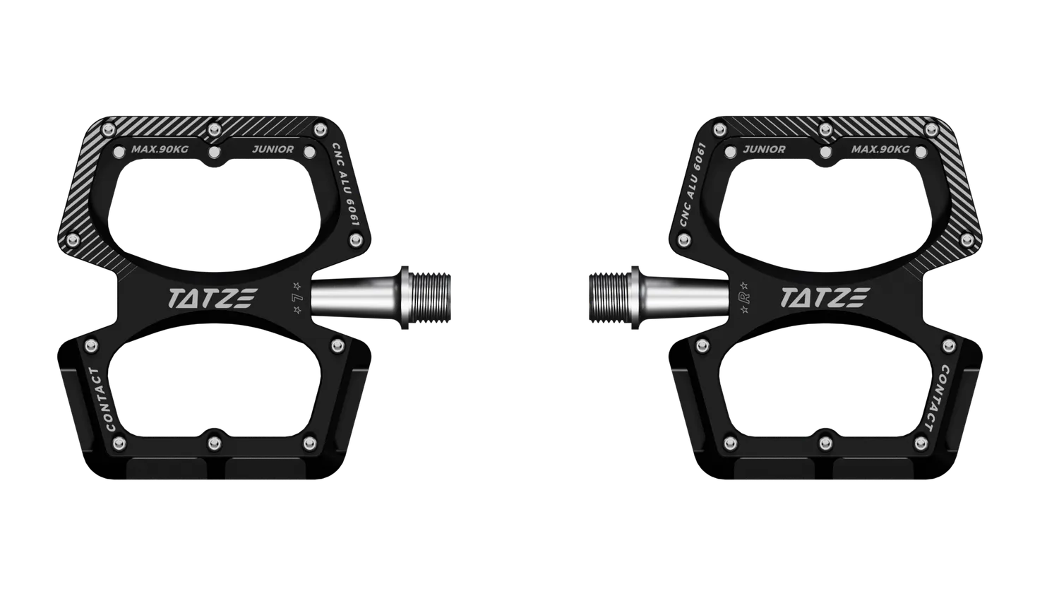 TATZE CONTACT CNC Junior flatpedaler sort lette