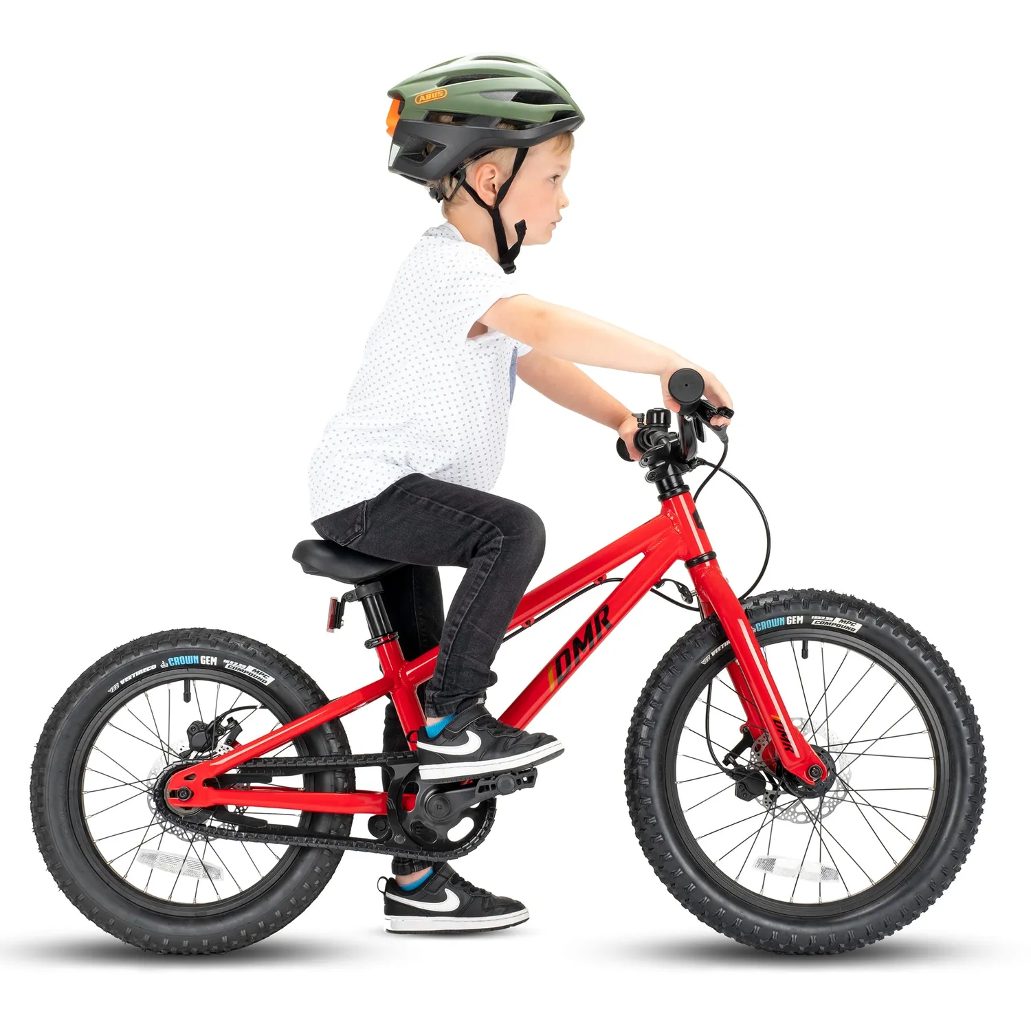 DMR Sidekick børnecykel rød med hydraulisk bremse