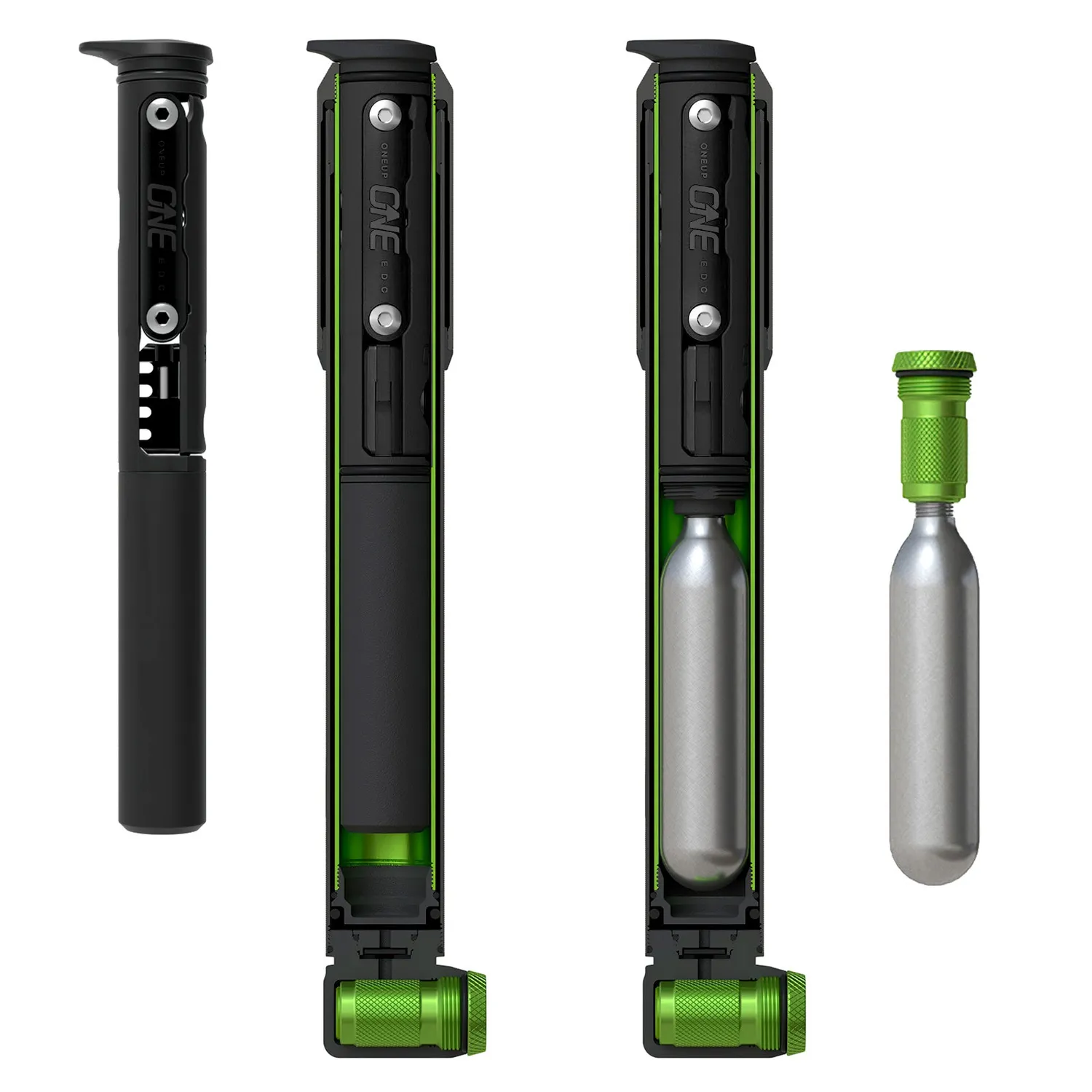 OneUp EDC 100cc cykelpumpe 100cc aluminium højvolumen