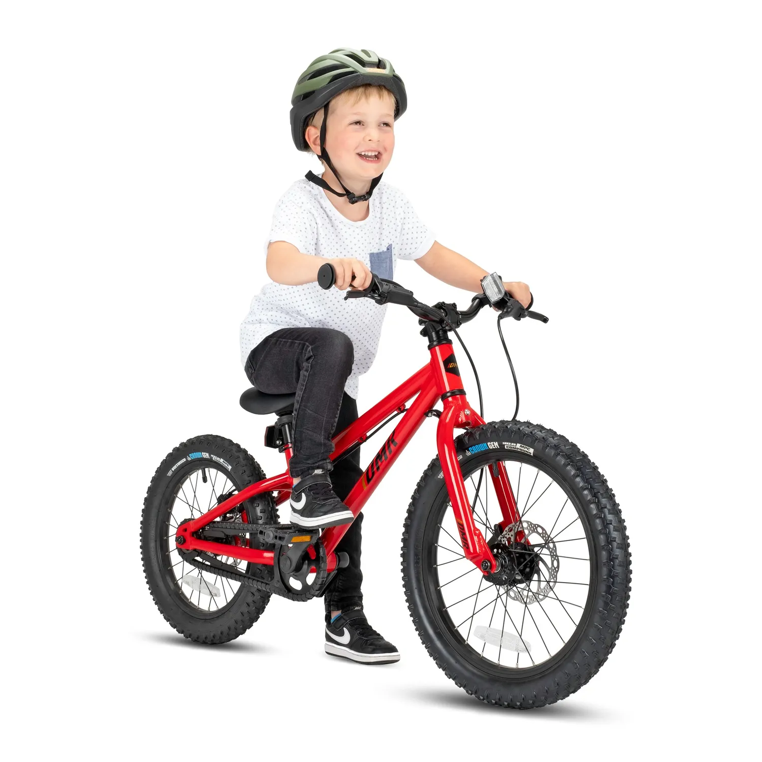 DMR Sidekick børnecykel rød med hydraulisk bremse
