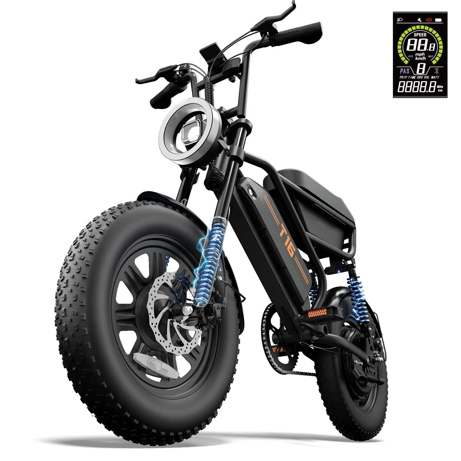 URLIFE T16 elcykel sort US-version