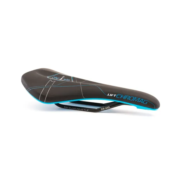 Chromag Lift MTB-sadel sort/blå syntetisk