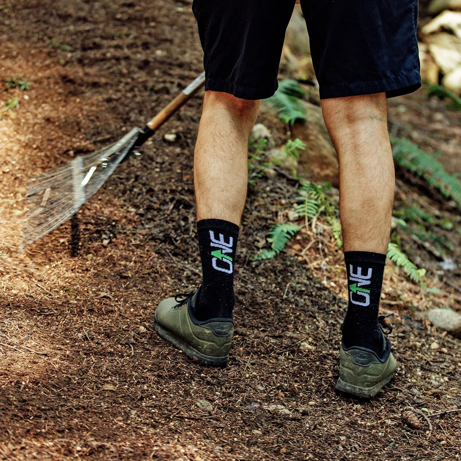 OneUp Riding Socks cykelstrømper L/XL – høj skaft