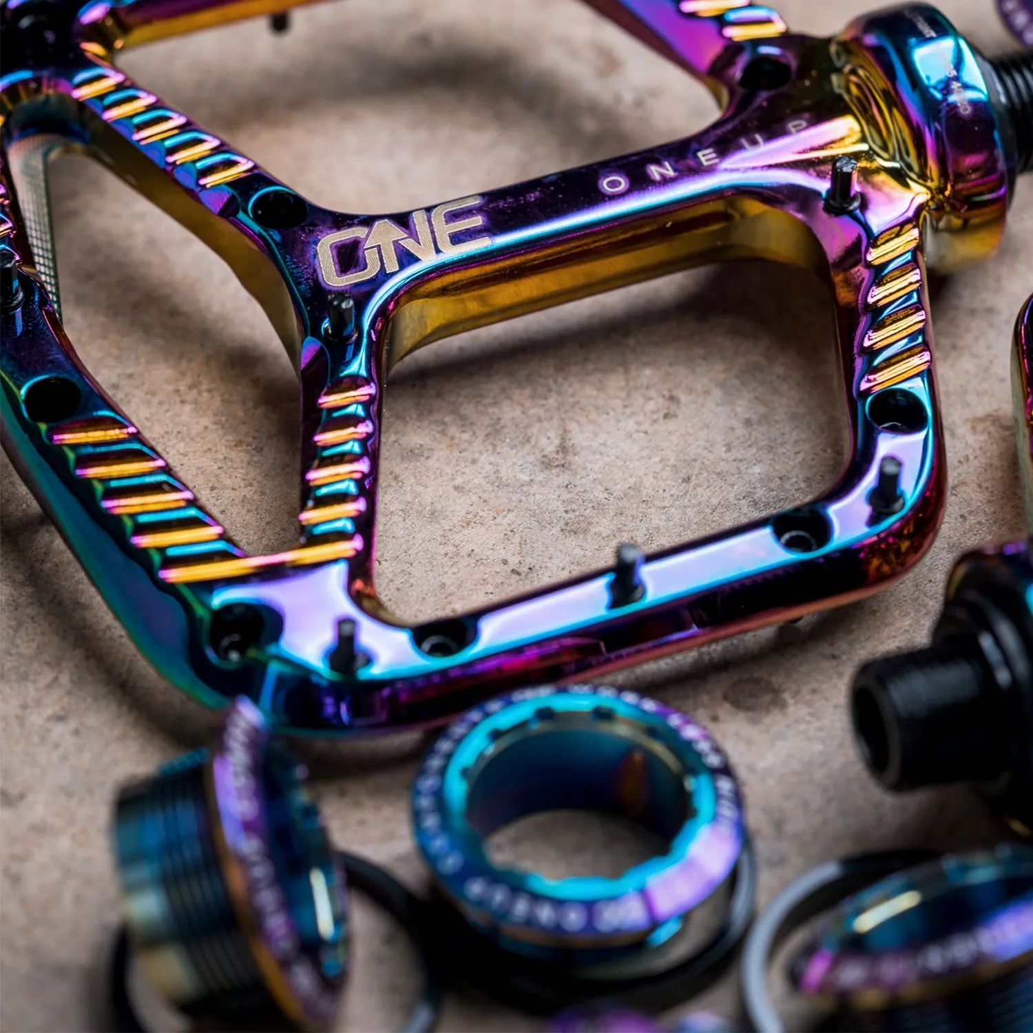 OneUp Aluminum platformpedaler sort tynde