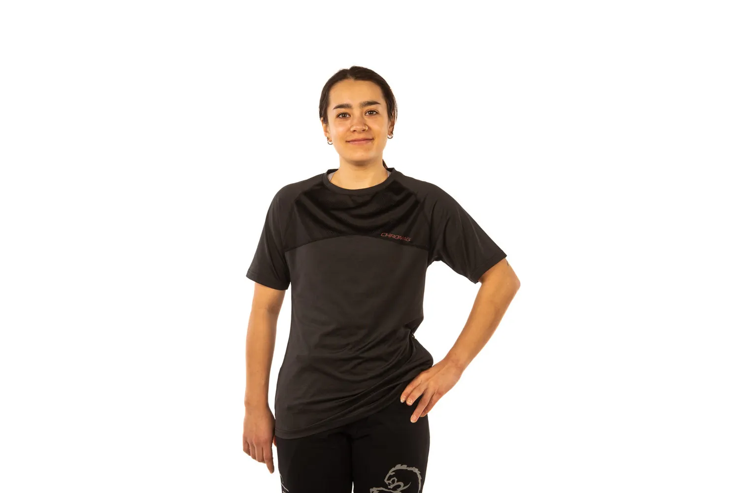 Chromag Rip Women 2023 cykeltrøje Charcoal Heather stræk