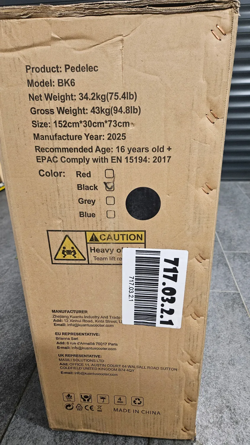 URLIFE E20 UK elcykel Dusty Teal pendlerklar