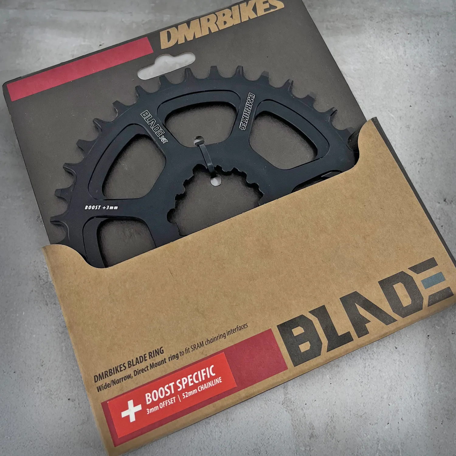 DMR Bikes Blade klinge sort 34T narrow wide