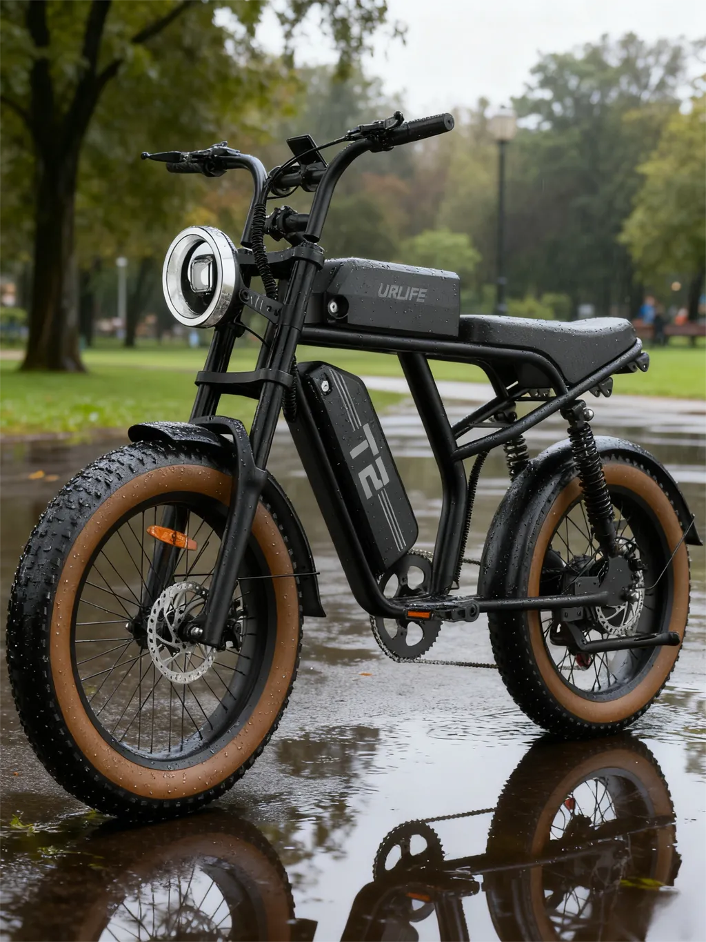 URLIFE T2 elcykel sort US pendlerklar