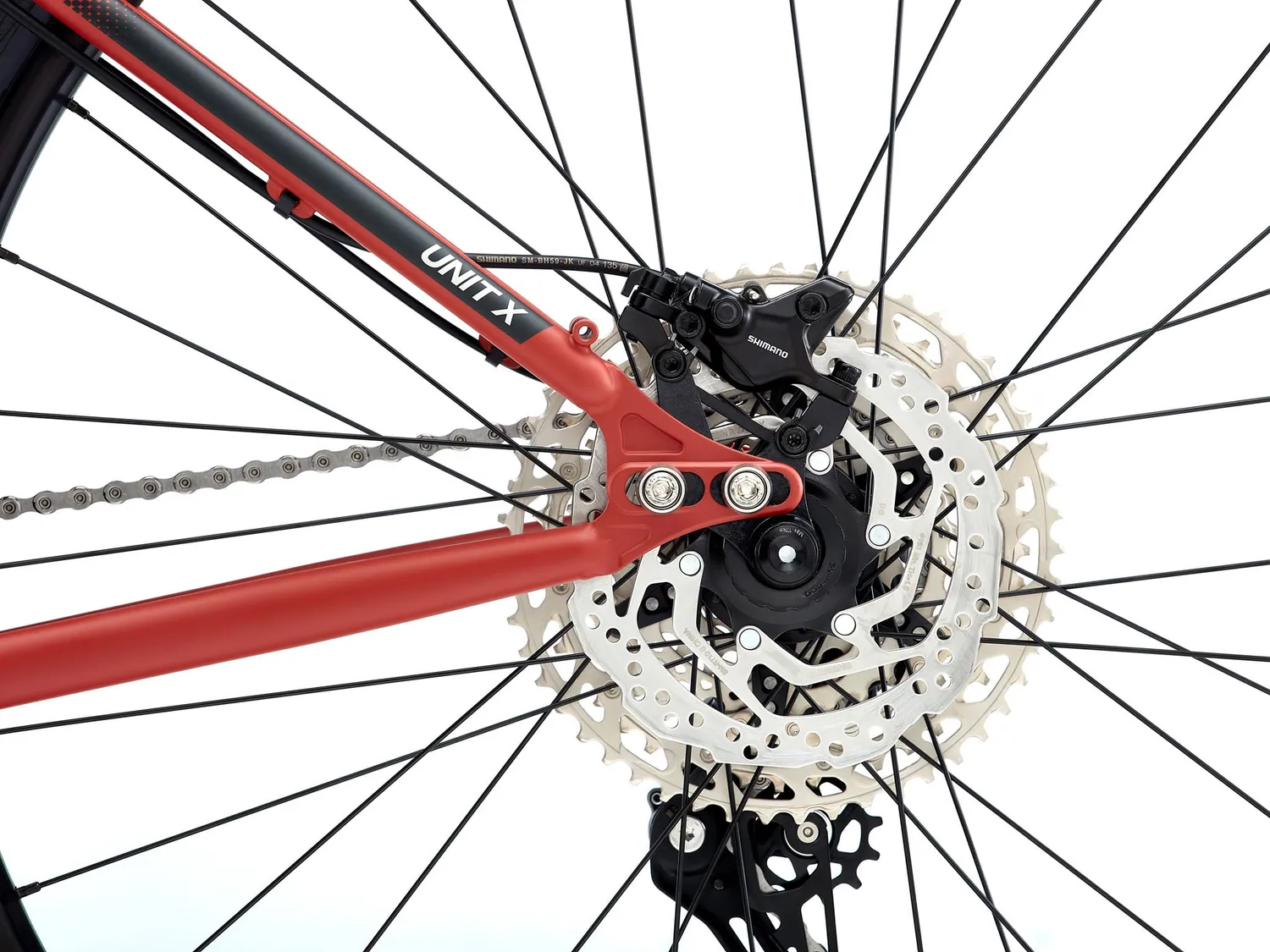 Kona Unit X mountainbike rød 12-speed stiv