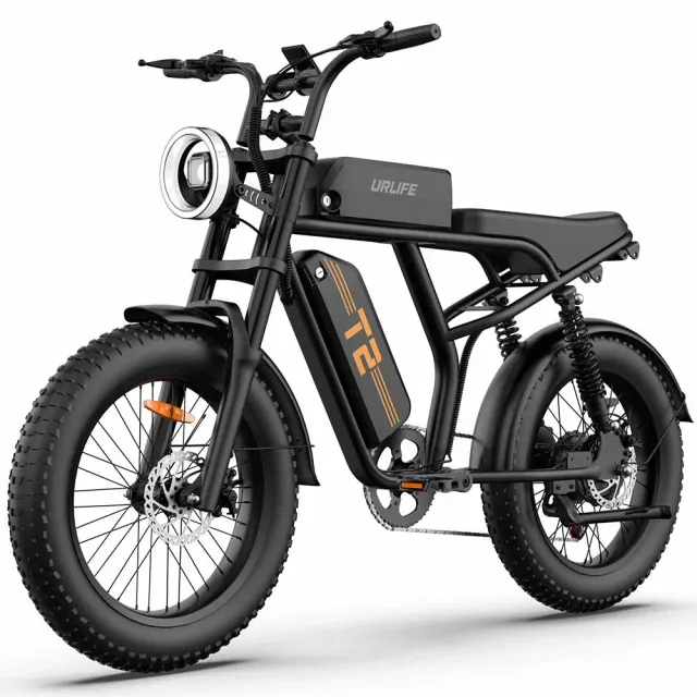 URLIFE T2 elcykel sort EU pendlerklar