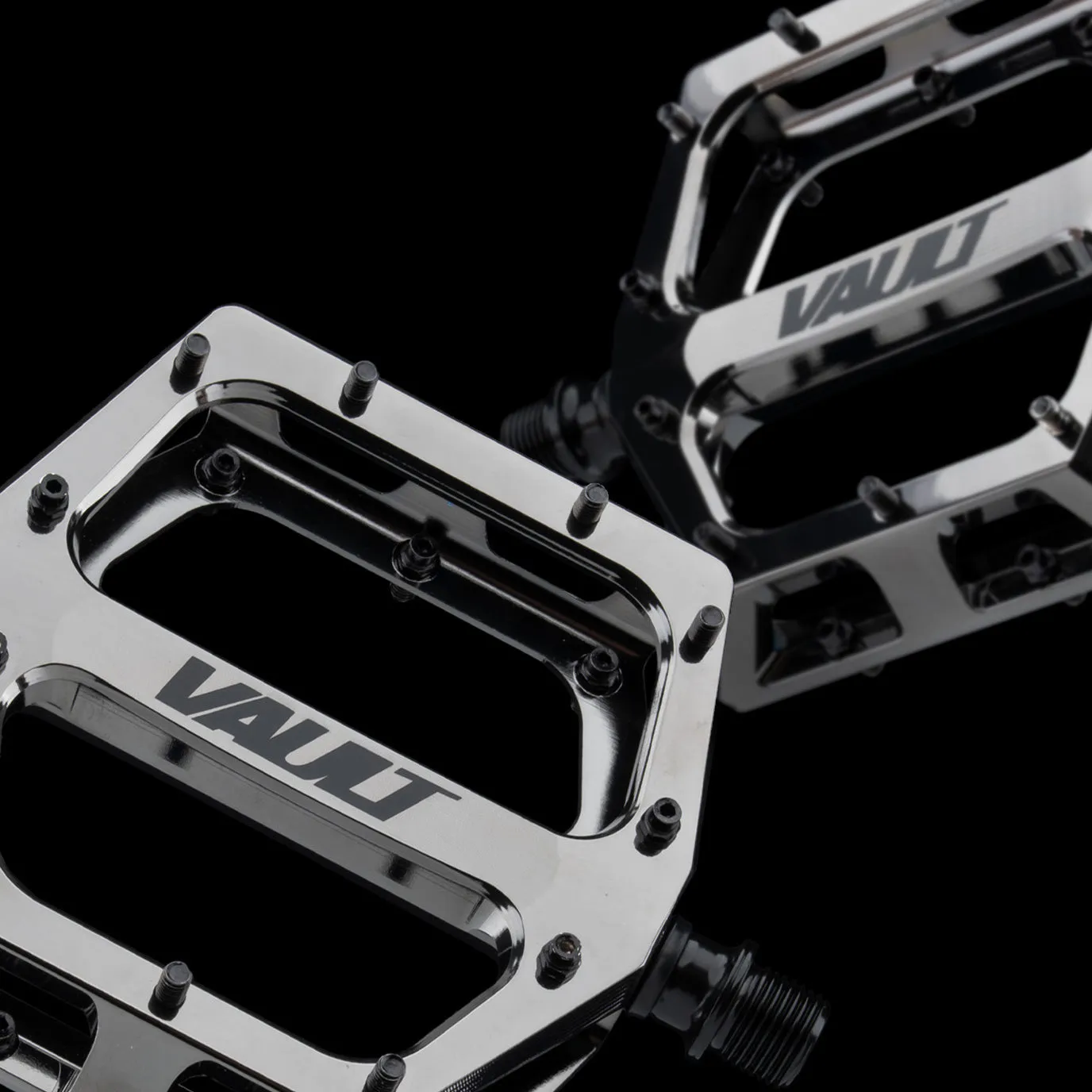 DMR Vault Black Chrome platformpedal concave alu