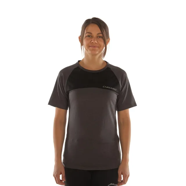 Chromag Rip Women 2023 cykeltrøje Charcoal Heather stræk
