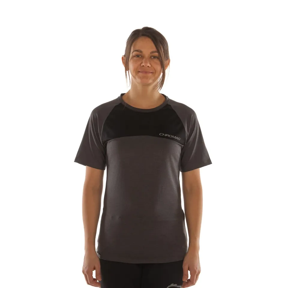 Chromag Rip Women 2023 cykeltrøje Charcoal Heather stræk