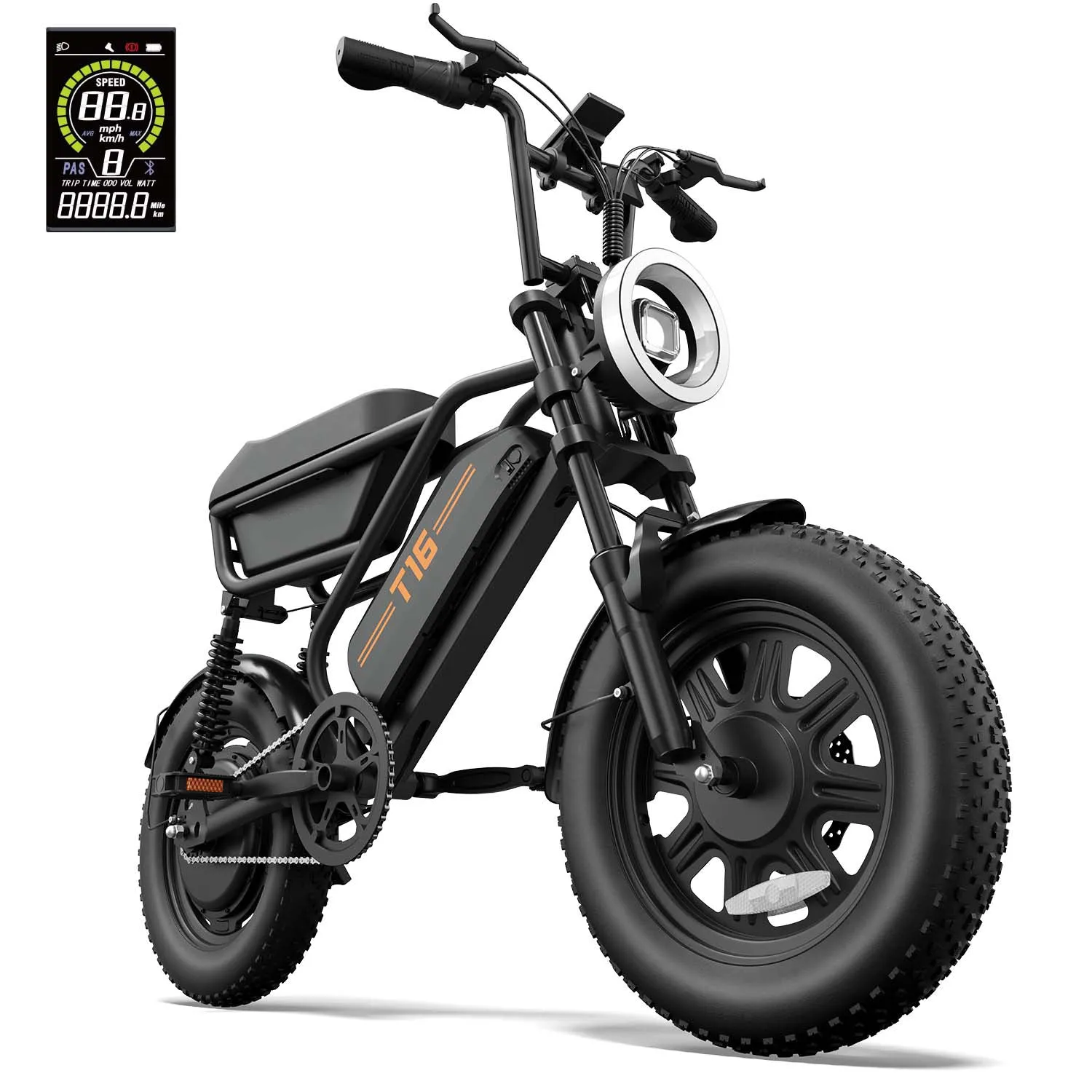 URLIFE T16 elcykel sort US-version