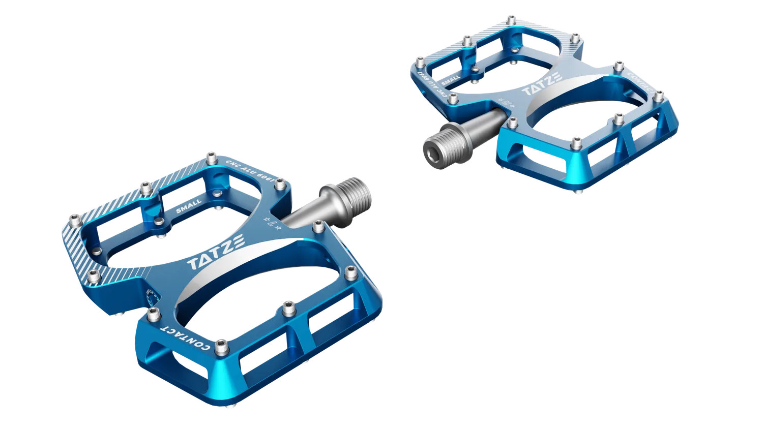 TATZE CONTACT CNC Small flatpedaler sort – lille 298 g