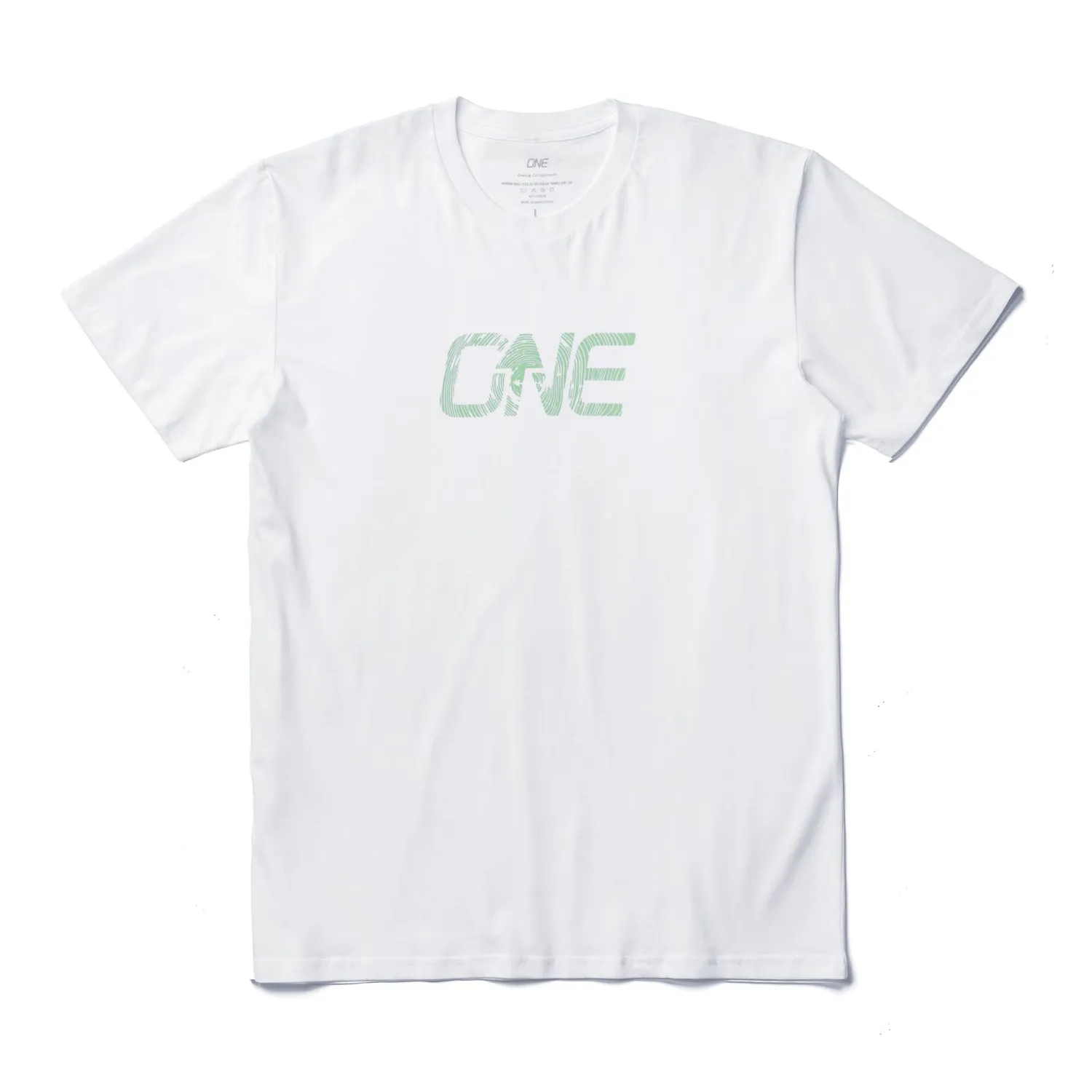 OneUp Woodgrain Logo T-shirt sage kort ærme