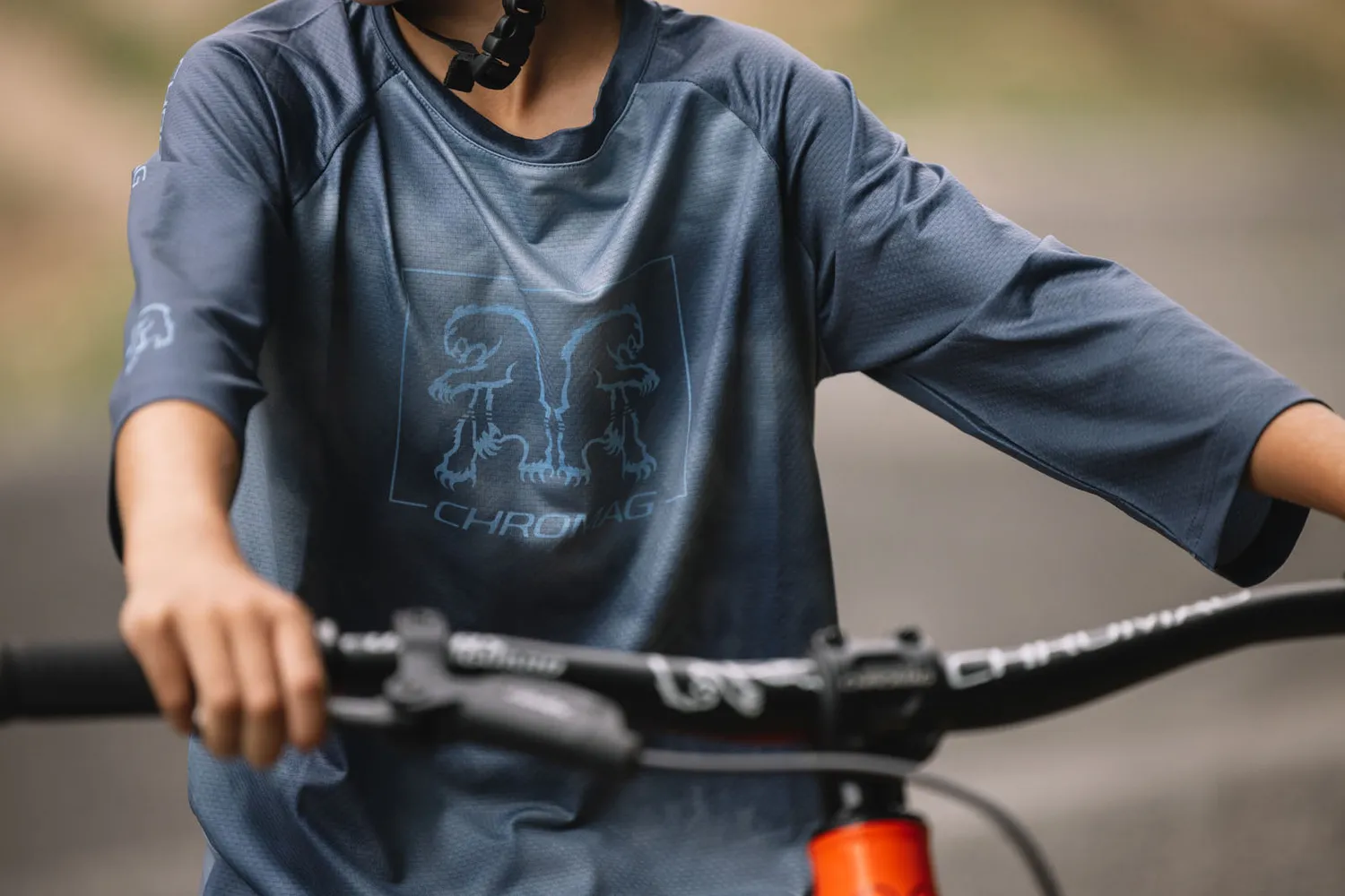 Chromag Mission børnejersey sort/teal 3/4