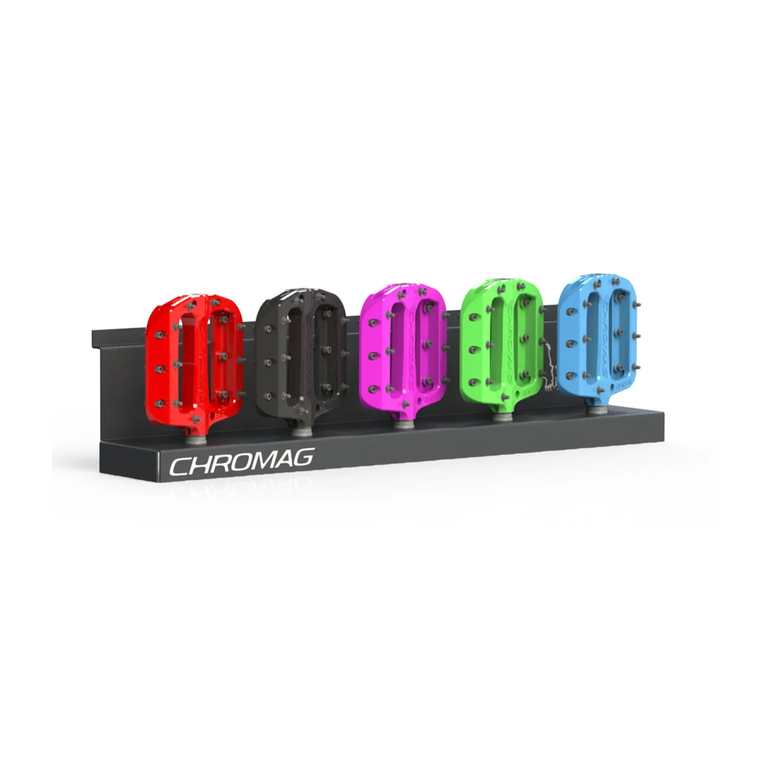 Chromag Slatwall pedaldisplay metal 5 mounts