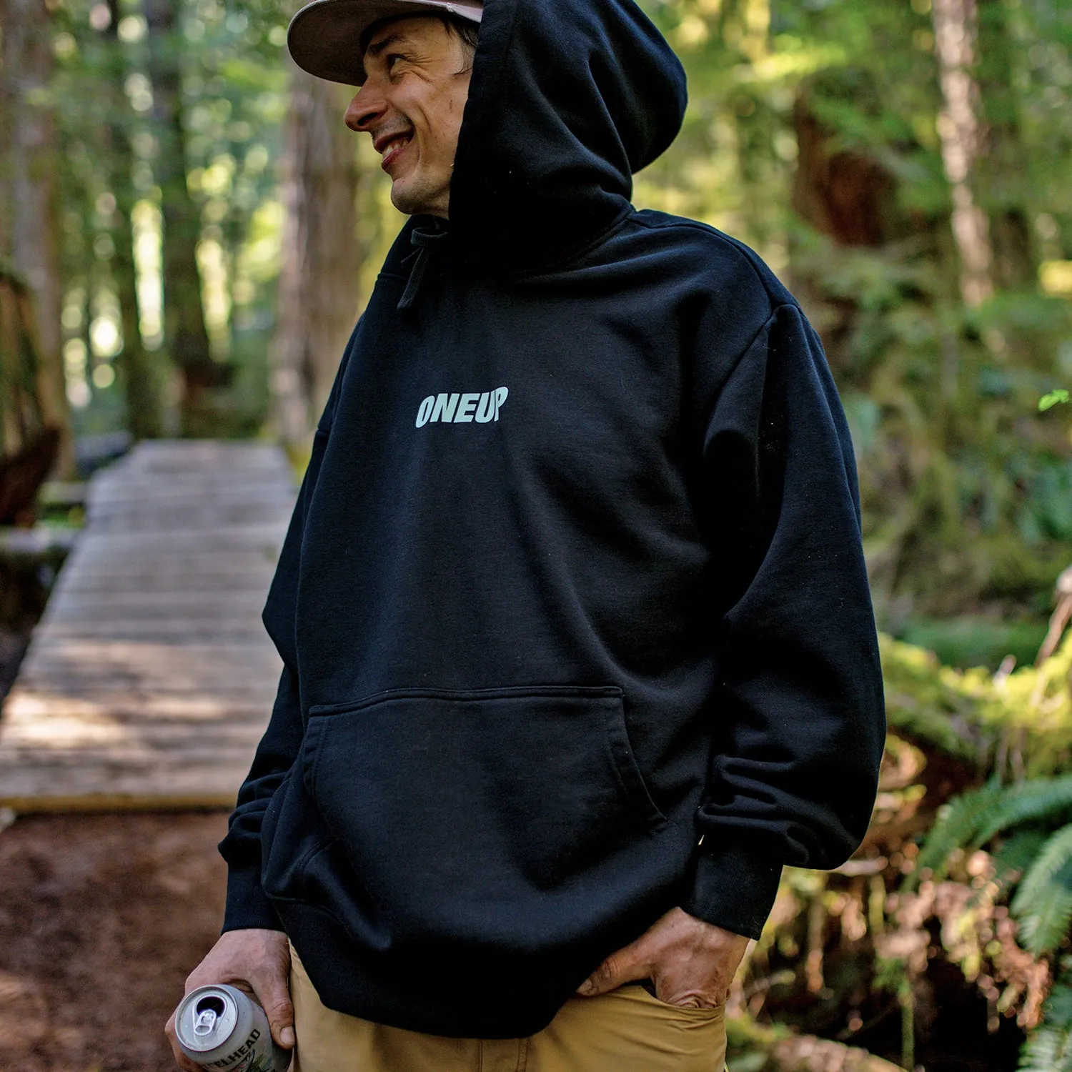 OneUp Team Logo hættetrøje sort oversized