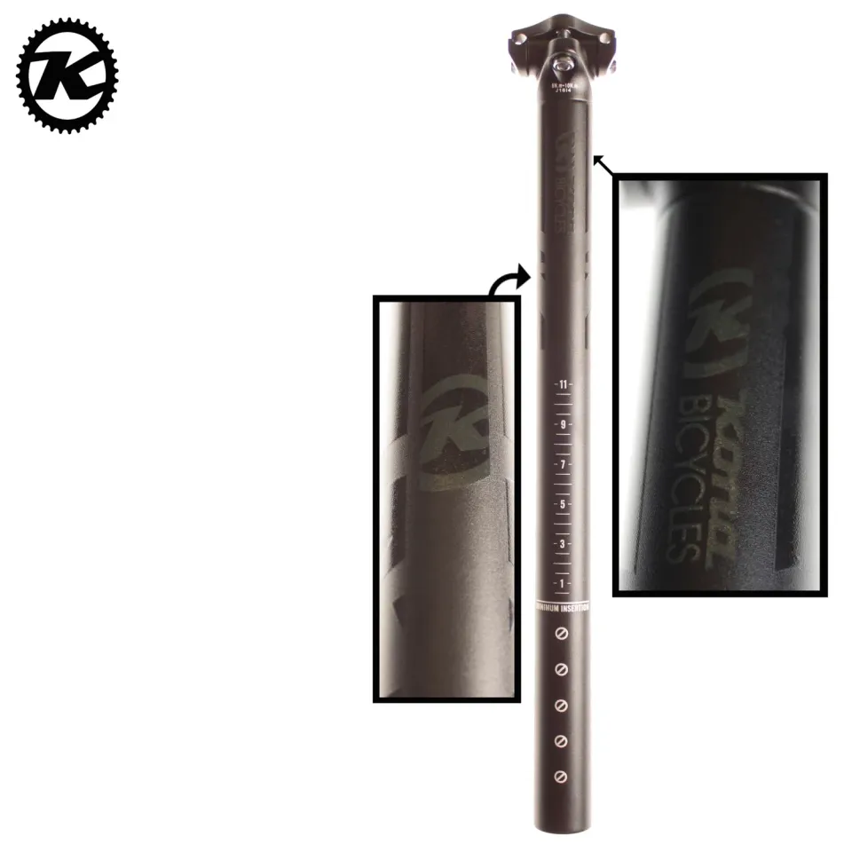 Kona sadelpind 31,6 x 350 mm alu sort