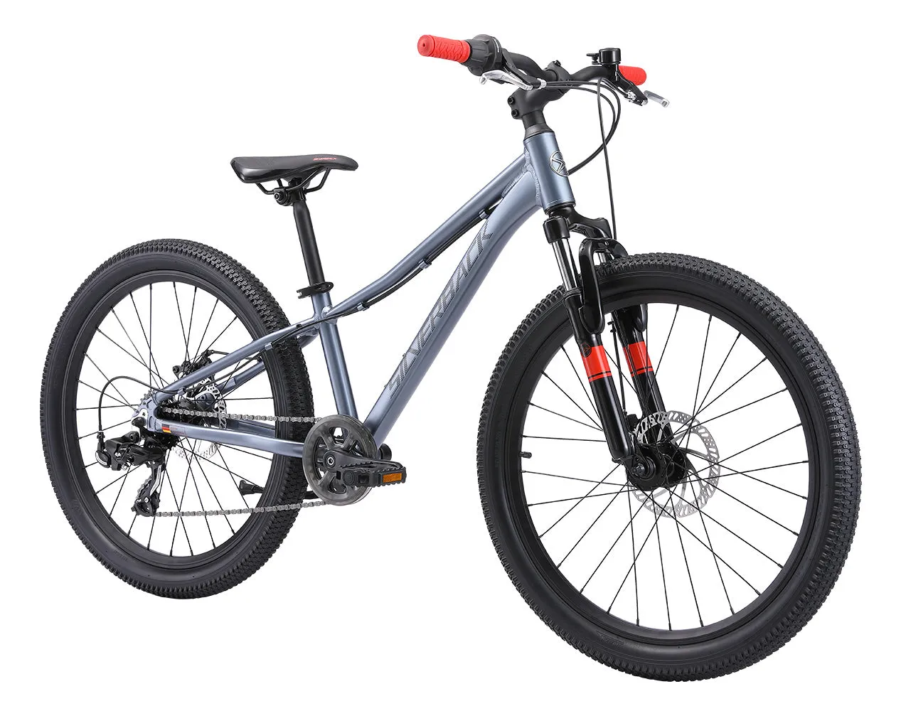 Silverback Spyke 24D Gen4 børnecykel grå/rød 7 gear