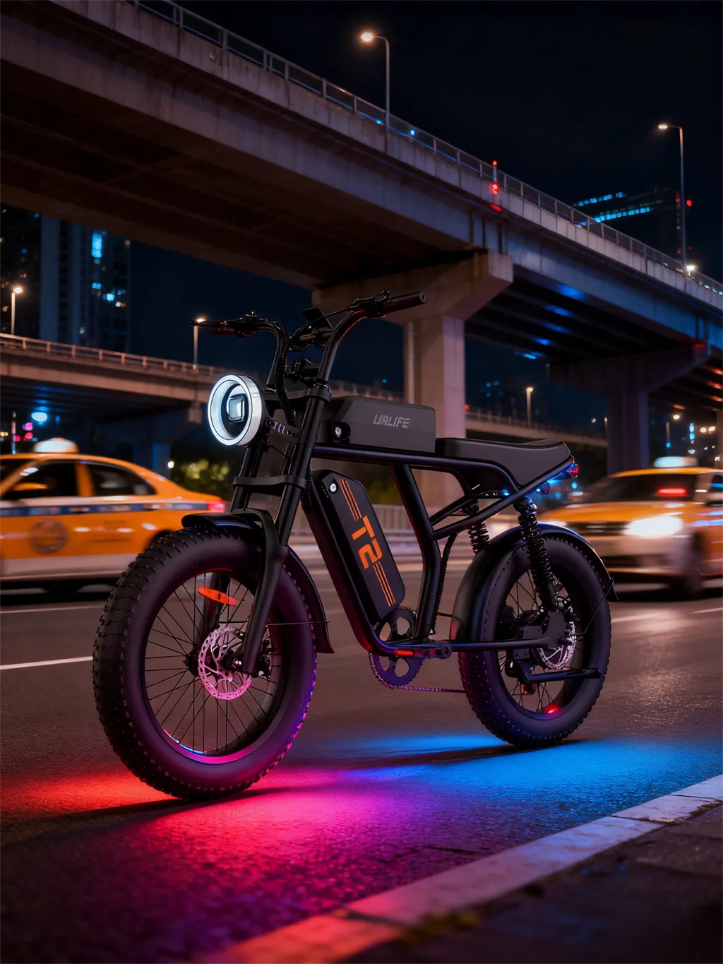 URLIFE T2 elcykel sort UK pendlerklar