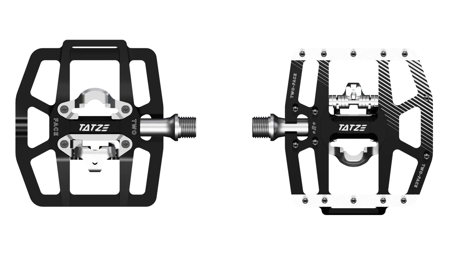 TATZE TWO-FACE 2 kombipedal sort SPD 16 PINs