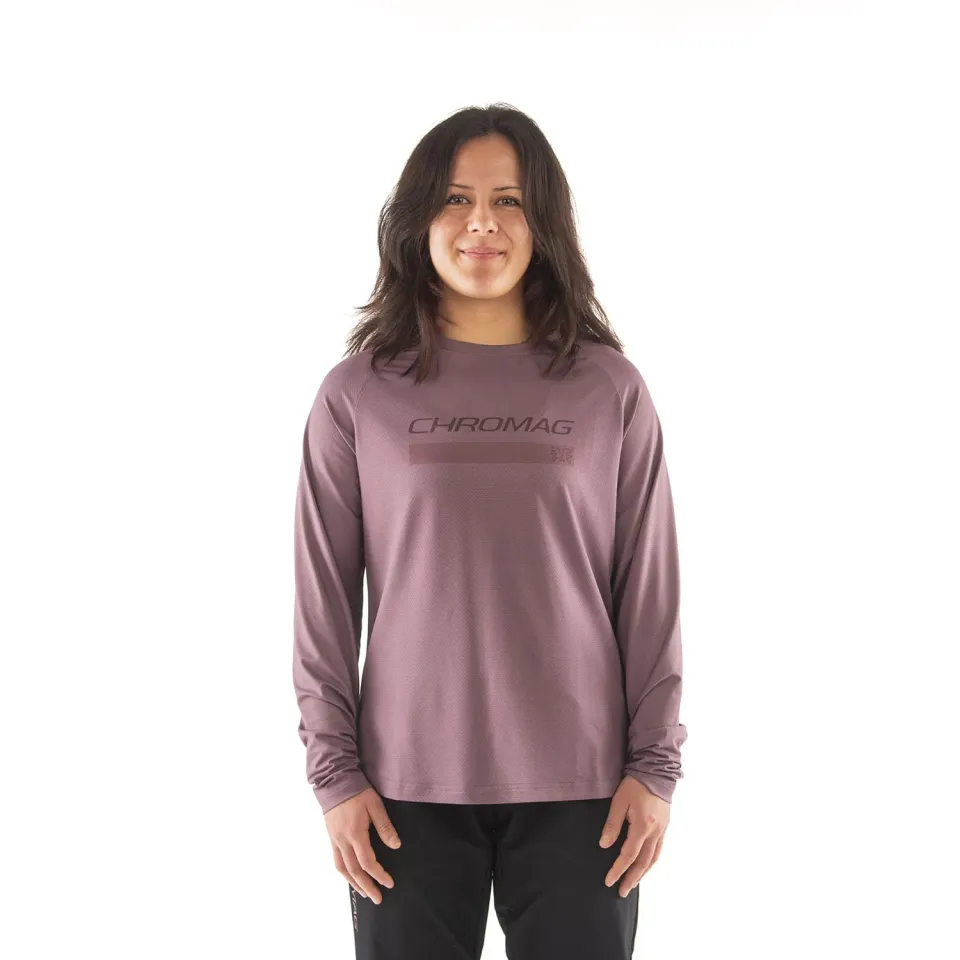 Chromag Dominion MTB-trøje dame langærmet Mauve