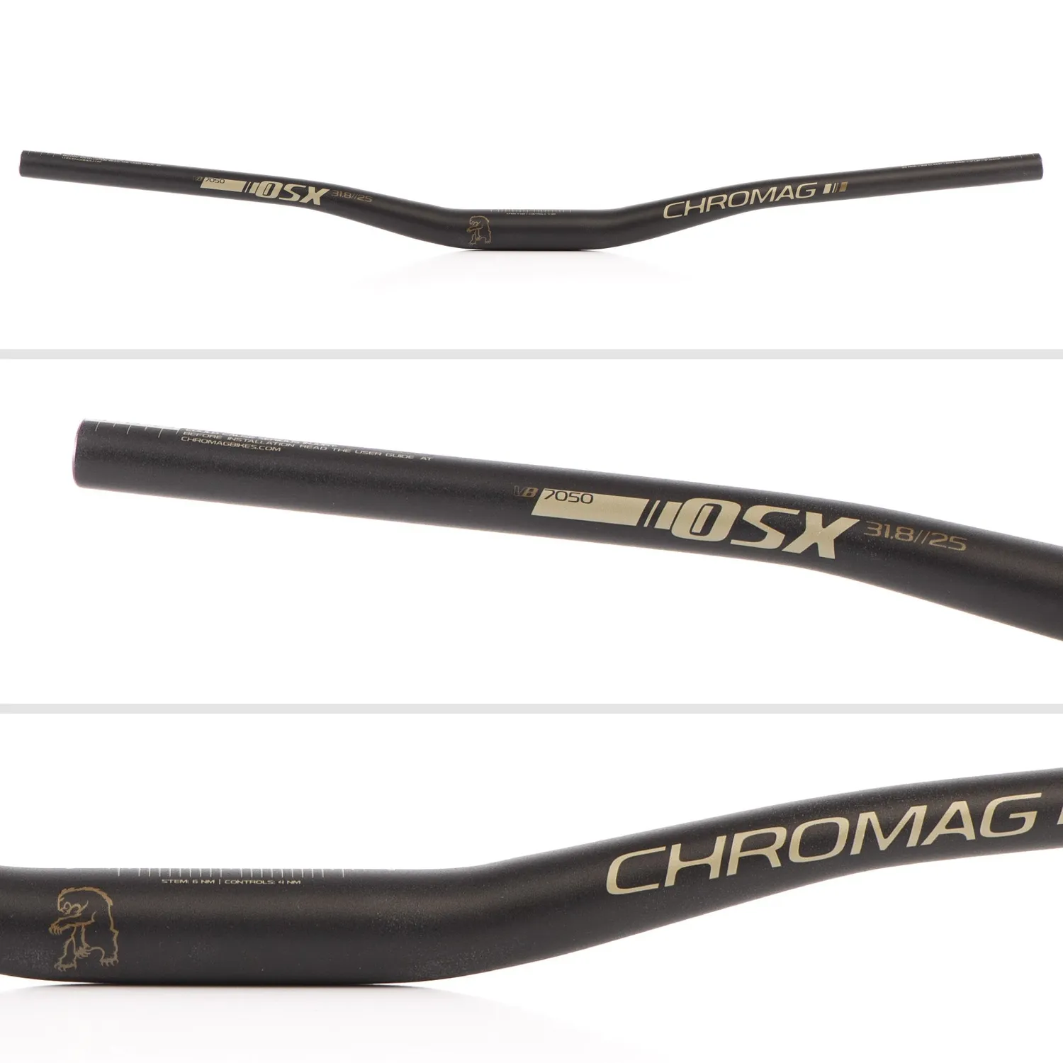 Chromag OSX styr 31,8 mm sort 25 mm alu