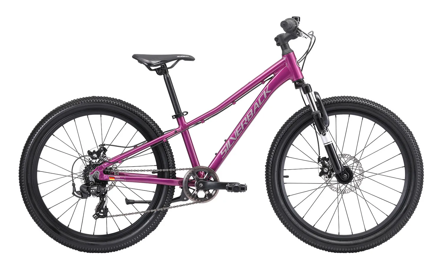 Silverback Spyke 24D Gen4 børnecykel grå/rød 7 gear